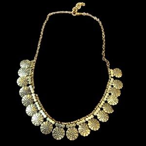 LUCKY BRAND Bohemian Gold Toned Medallions Necklace